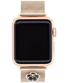 Ремешок apple watch из сетки цвета розового золота, 38/40/41 мм COACH, мульти