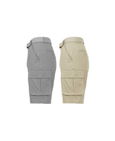 Мужские хлопковые шорты карго без защипов с поясом спереди, упаковка из 2 шт. Galaxy By Harvic