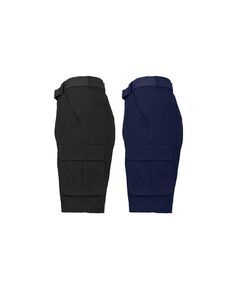 Мужские хлопковые шорты карго без защипов с поясом спереди, упаковка из 2 шт. Galaxy By Harvic
