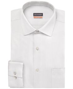 Мужская однотонная классическая рубашка большого и высокого роста классического/стандартного кроя с защитой от пятен Van Heusen, белый