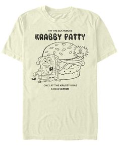 Мужская футболка с круглым вырезом и короткими рукавами с надписью krabby patty advertisement Fifth Sun