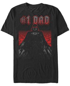 Мужская футболка с круглым вырезом и короткими рукавами hashtag one dad Fifth Sun, черный