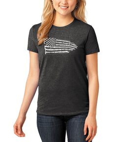 Женская футболка с надписью word art клятва верности LA Pop Art, черный