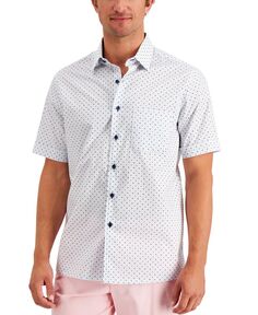 Мужская рубашка geo dobby стандартного кроя, созданная для macy&apos;s Club Room, белый