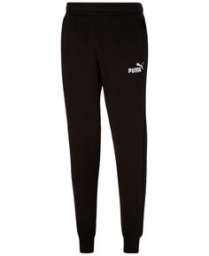 Мужские флисовые спортивные штаны для бега с вышитым логотипом Puma, черный