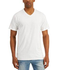 Мужская однотонная футболка с v-образным вырезом, созданная для macy&apos;s Alfani, белый