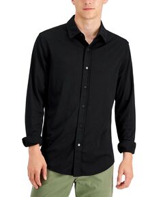 Мужская хлопковая рубашка стандартного кроя supima birdseye, созданная для macy&apos;s Alfani, мульти