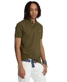 Мужская футболка-поло slim fit из сетчатой ​​ткани на заказ Polo Ralph Lauren, мульти