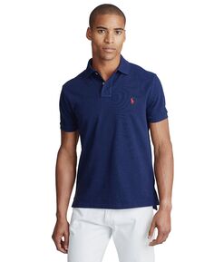 Мужская футболка-поло slim fit из сетчатой ​​ткани на заказ Polo Ralph Lauren, мульти