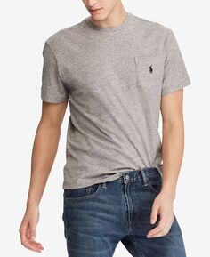 Мужская классическая футболка с круглым вырезом и карманами Polo Ralph Lauren, мульти