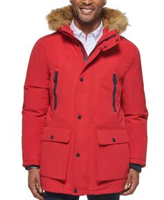 Мужская парка с курткой из искусственного меха на капюшоне, созданная для macy&apos;s Club Room, красный