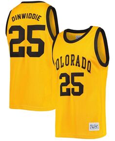 Мужская памятная классическая баскетбольная майка spencer dinwiddie gold colorado buffaloes Original Retro Brand