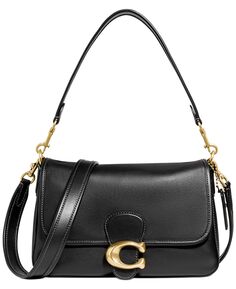 Сумка COACH Soft Tabby Leather Shoulder Bag with Removable Crossbody Strap, черный