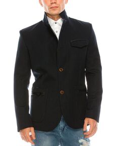 Мужская современная повседневная спортивная куртка с воротником-стойкой RON TOMSON, синий