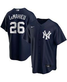 Мужская футболка dj lemahieu navy new york yankees с альтернативной копией игрока джерси Nike, синий