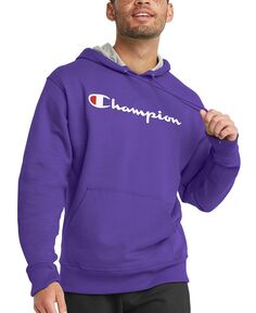 Мужская худи с логотипом powerblend Champion, фиолетовый