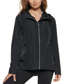 Женская куртка с капюшоном и боковыми кнопками Calvin Klein, черный