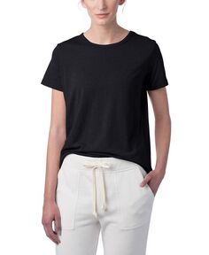 Женская модальная футболка с круглым вырезом tri-blend Macy&apos;s, черный Macy's
