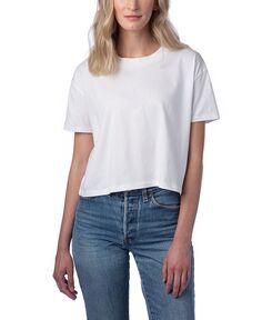 Женская укороченная футболка go-to headliner Macy&apos;s, белый Macy's