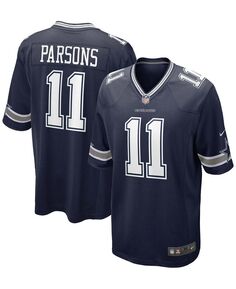 Мужская майка micah parsons dallas cowboys 2021 draft first round game jersey Nike, синий