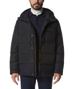 Мужская стеганая куртка с капюшоном halifax из ткани с блоками Marc New York
