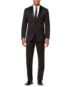 Мужской костюм-смокинг slim-fit ready flex tuxedo Kenneth Cole Reaction, черный