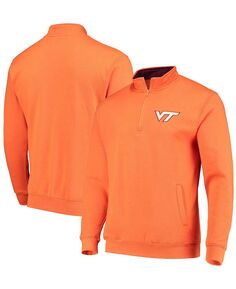 Мужская оранжевая куртка virginia tech hokies tortugas logo с молнией на четверть Colosseum