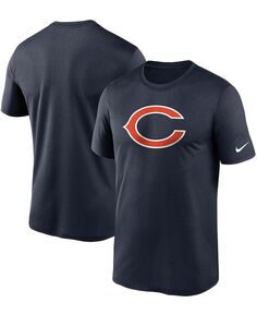 Мужская темно-синяя футболка chicago bears logo essential legend performance Nike, синий