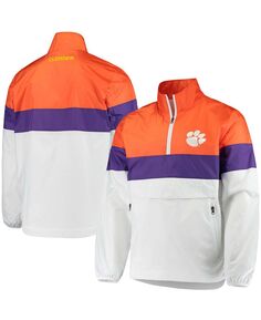 Мужская белая пуловерная куртка clemson tigers no huddle с молнией до половины G-III Sports by Carl Banks, белый