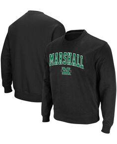Мужской черный пуловер marshall thundering herd arch logo tackle twill pullover sweatshirt Colosseum, черный