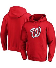 Мужская красная толстовка с капюшоном с официальным логотипом washington nationals Fanatics, красный