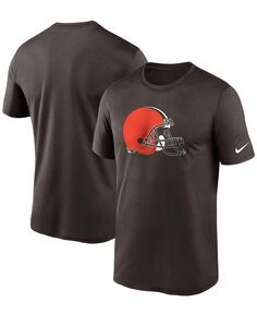 Мужская футболка big and tall brown cleveland browns logo essential legend performance Nike, коричневый