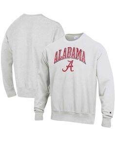 Мужская серая толстовка с капюшоном alabama crimson tide arch over logo с обратным переплетением Champion, серый