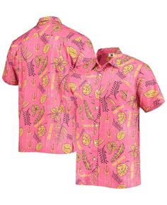 Мужская рубашка maroon arizona state sun devils с цветочным принтом в винтажном стиле на пуговицах Wes &amp; Willy