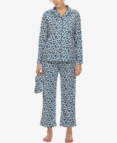 Женский пижамный комплект, 3 предмета White Mark, синий