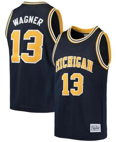 Мужская баскетбольная майка moritz wagner navy michigan wolverines alumni Original Retro Brand, синий