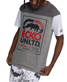 Мужская футболка с двойным пуховым рисунком и короткими рукавами Ecko Unltd, белый