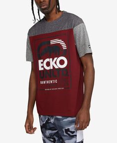 Мужская футболка с двойным пуховым рисунком и короткими рукавами Ecko Unltd, красный