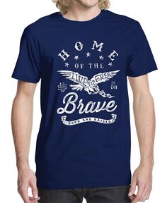 Мужская футболка с графикой live free usa Buzz Shirts, синий