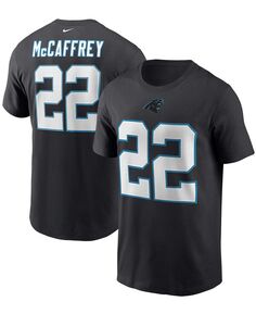 Мужская футболка christian mccaffrey carolina panthers с именем и номером Nike, черный