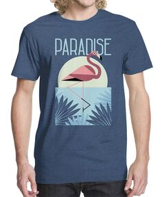 Мужская футболка с рисунком flamingo palms paradise Beachwood, мульти