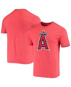 Мужская красная футболка los angeles angels weathered с официальным логотипом tri-blend Fanatics, красный