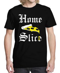 Мужская футболка с рисунком home slice Buzz Shirts, черный