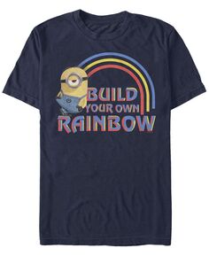 Мужская футболка с коротким рукавом minions build your rainbow Fifth Sun, синий