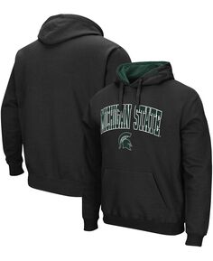 Мужская черная толстовка с капюшоном michigan state spartans arch logo 3.0 pullover Colosseum, черный