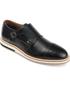 Мужские классические туфли тэтчер с кепкой и ремешком на ремешке Thomas &amp; Vine, черный