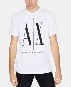 Мужская футболка с принтом icon logo A|X Armani Exchange, белый