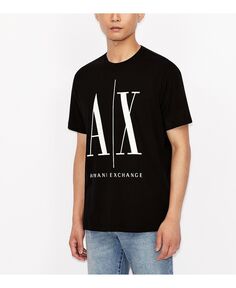 Мужская футболка с принтом icon logo A|X Armani Exchange, черный