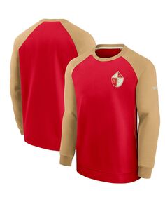 Мужской алый и золотистый свитер san francisco 49ers historic crew performance sweater Nike, мульти