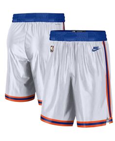 Мужские бело-синие шорты new york knicks 2021/22 classic edition swingman performance Nike, белый